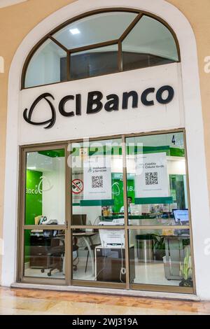 Merida Mexico, Merida Mexico, zona Paseo Montejo Centro, Avenida Colon, banca filiale CIBanco ci Banco, ingresso esterno, cartelli segnaletici, prom Foto Stock