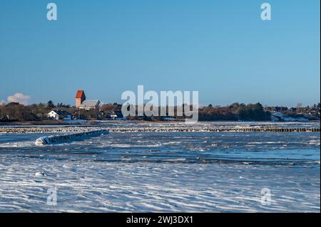 Inverno sul mare di Wadden Foto Stock