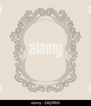 cornice antica illustrazione vettoriale per incisioni vintage Illustrazione Vettoriale