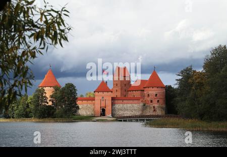 Il watercastle Trakai in Lituania, stati baltici, europa Foto Stock