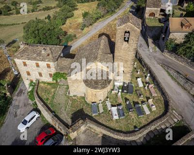 Chiesa romanica di San MartÃ­n de OlivÃ¡n Foto Stock