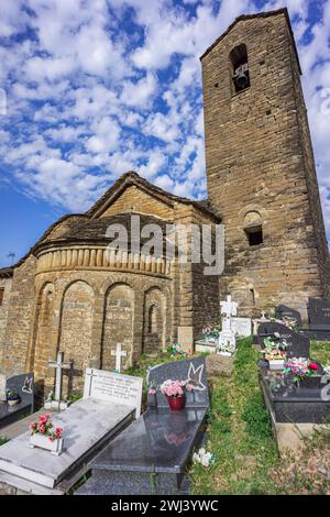 Chiesa romanica di San MartÃ­n de OlivÃ¡n Foto Stock