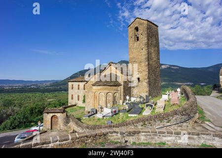 Chiesa romanica di San MartÃ­n de OlivÃ¡n Foto Stock