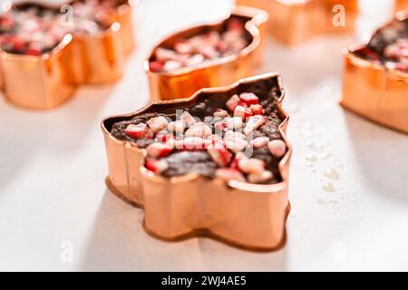 Biscotto di Natale-cutter menta piperita fudge Foto Stock