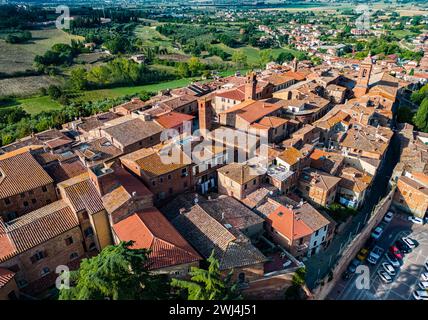 Veduta aerea di Torrita di Siena Foto Stock