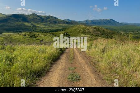 La riserva naturale Hluhluwe-iMfolozi Park è una delle più antiche riserve di caccia del Sudafrica Foto Stock