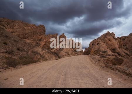 La Ruta Nacional 40 è la strada nazionale più lunga dell'Argentina e un percorso di viaggio popolare con paesaggi spettacolari Foto Stock