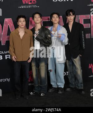 Los Angeles, Stati Uniti. 12 febbraio 2024. LOS ANGELES, STATI UNITI. 12 febbraio 2024: The Boyz alla prima di Madame Web al Regency Bruin Theatre. Crediti fotografici: Paul Smith/Alamy Live News Foto Stock