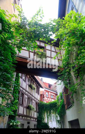 La storica città vecchia di Meersburg sul lago di costanza, baden-wuerttemberg in germania, europa Foto Stock