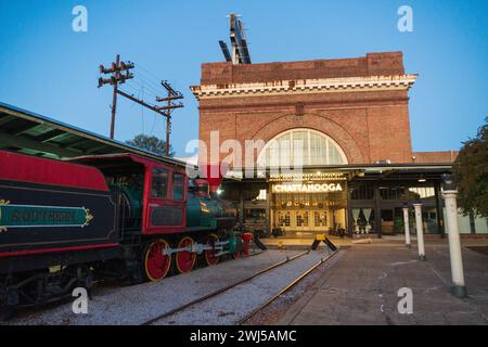 Chattanooga's Terminal Station o Chattanooga Choo Choo, Tennessee, Stati Uniti Foto Stock