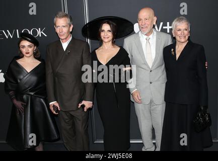 New York, Stati Uniti. 12 febbraio 2024. Maisie Williams, Ben Mendelsohn, Juliette Binoche, John Malkovich e Glenn Close hanno partecipato alla prima mondiale "The New Look" tenutasi alla Florence Gould Hall il 12 febbraio 2024 a New York, NY © Steven Bergman/AFF-USA.COM Credit: AFF/Alamy Live News Foto Stock