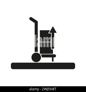 Icona trolley Cargo. Illustrazione vettoriale. EPS 10. Illustrazione Vettoriale