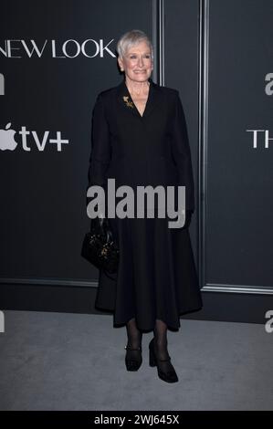 Glenn Close bei der Weltpremiere der Apple TV+ serie "The New Look" in der Florence Gould Hall. New York, 12.02.2024 Foto Stock