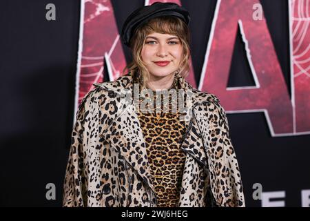 Westwood, Stati Uniti. 12 febbraio 2024. WESTWOOD, LOS ANGELES, CALIFORNIA, USA - 12 FEBBRAIO: Sofia Reyes arriva alla prima mondiale della Columbia Pictures 'Madame Web' tenutasi al Regency Village Theatre il 12 febbraio 2024 a Westwood, Los Angeles, California, Stati Uniti. (Foto di Xavier Collin/Image Press Agency) credito: Image Press Agency/Alamy Live News Foto Stock