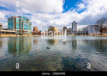 Huntsville, Alabama, Stati Uniti d'America park e il centro città. Foto Stock