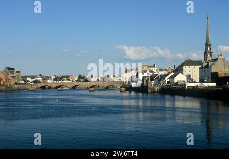 Regno Unito, Scozia, Perth e il fiume Tay. Foto Stock