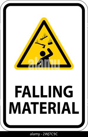 Cartello di pericolo caduta materiale Illustrazione Vettoriale