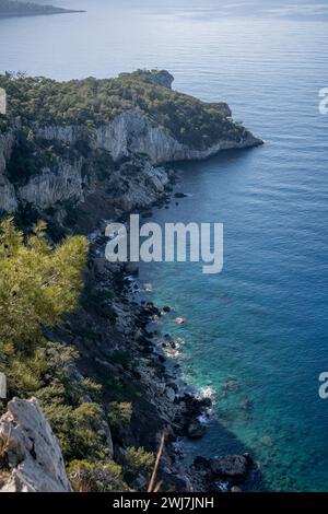 Viaggio in Paradiso: Escursione sulla via Licia da Kabak alle coste turchesi di Paradise Beach Foto Stock