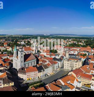 Centro storico di Zittau nell'alta Lusazia, Zittau, Sassonia, Germania Foto Stock