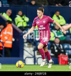 West Bromwich, Regno Unito. 13 febbraio 2024. Perry ng di Cardiff durante l'EFL Sky Bet Championship match tra West Bromwich Albion e Cardiff City agli Hawthorns di West Bromwich, Inghilterra, il 13 febbraio 2024. Foto di Stuart Leggett. Solo per uso editoriale, licenza richiesta per uso commerciale. Non utilizzare in scommesse, giochi o pubblicazioni di singoli club/campionato/giocatori. Crediti: UK Sports Pics Ltd/Alamy Live News Foto Stock