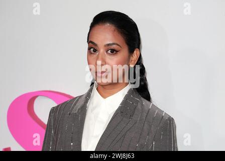 Londra, Regno Unito. 13 febbraio 2024. Anjana Vasan partecipa alla prima europea di "Wicked Little Letters" all'Odeon Luxe Leicester Square di Londra. Credito: SOPA Images Limited/Alamy Live News Foto Stock