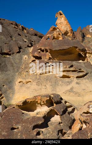 Affioramenti in Juniper Gulch, Honeycombs Wilderness Study area, Leslie Gulch area of Critical Environmental Concern, vale District Bureau of Land Managem Foto Stock