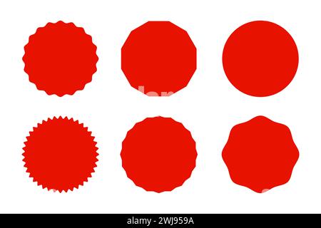 Raccolta di francobolli, cerchi. Set di banner, insegne, logo, icone, etichette e badge. Illustrazione vettoriale. EPS 10. Illustrazione Vettoriale