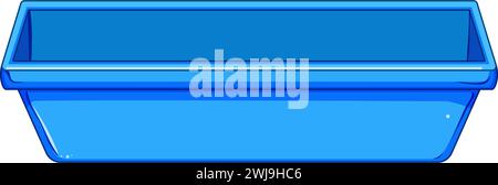 illustrazione vettoriale cartoni animati della cassa di plastica Illustrazione Vettoriale