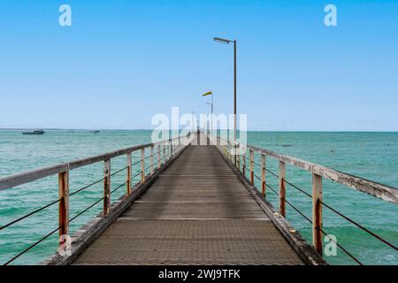 Molo di Beachport nell'Australia meridionale. Foto Stock