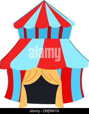 illustrazione vettoriale dei cartoni animati della tenda da da circo vintage Illustrazione Vettoriale