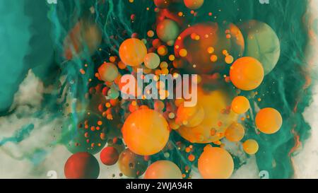 Molte sfere colorate sfondi astratti. rendering 3d. Foto Stock