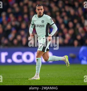 Londra, Regno Unito. 12 febbraio 2024 - Crystal Palace V Chelsea - Premier League - Selhurst Park. Malo gusto di Chelsea in azione. Crediti immagine: Mark Pain / Alamy Live News Foto Stock