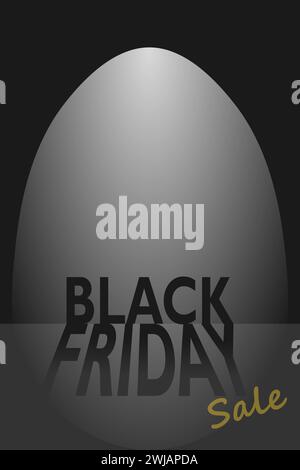 Sfondo delle vendite del Black Friday. Black Friday design, vendita, sconto, pubblicità, prezzo di marketing. Illustrazione banner verticale. Illustrazione Vettoriale