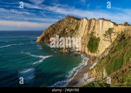 Playa del Silencio, Cudillero, Asturias, Spagna Foto Stock