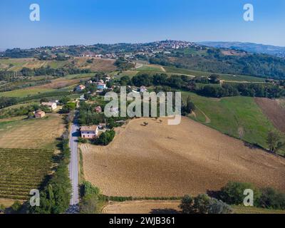 Cupramontana (Italia, Marche, provincia di Ancona), paesaggio Foto Stock