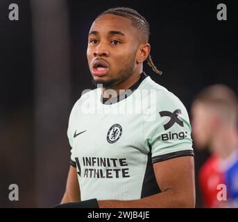 Londra, Regno Unito. 12 febbraio 2024 - Crystal Palace V Chelsea - Premier League - Selhurst Park. Christopher Nkunku di Chelsea in azione. Crediti immagine: Mark Pain / Alamy Live News Foto Stock