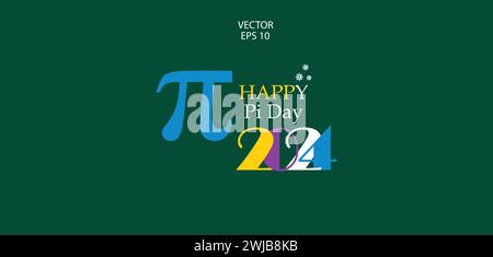 Sfondi e sfondi Happy Pi Day che puoi scaricare e utilizzare su smartphone, tablet o computer. Illustrazione Vettoriale