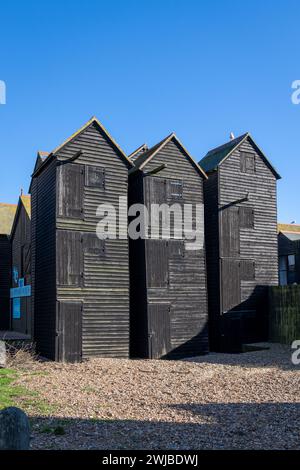 Hastings, East Sussex, Regno Unito - 12 febbraio. Il 12 febbraio 2024 si trova a Hastings, nell'East Sussex Foto Stock