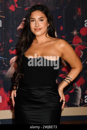 Hollywood, California, Stati Uniti. 13 febbraio 2024. Dellara partecipa a Los Angeles Premiere di Amazon MGM Studios 'This Is me.Now: A Love Story' al Dolby Theatre il 13 febbraio 2024 a Hollywood, California. Crediti: Jeffrey Mayer/Media Punch/Alamy Live News Foto Stock