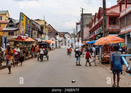 Strade del Madagascar Foto Stock