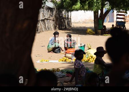 Mercato locale, Madagascar Foto Stock