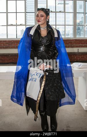 13 febbraio 2024 - New York, Stati Uniti - prima fila alla Concept Korea Autunno Inverno 2024 alla New York Fashion Week. Credito fotografico: Rudy K Foto Stock