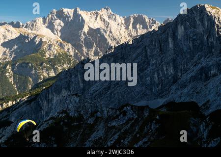 Abendstimmung im Wettersteingebirge Foto Stock