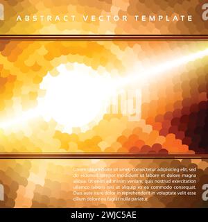 Sagoma tratteggiata luminosa di copertura astratta con luce parassita e raggio. Pattern vettoriale grafico Illustrazione Vettoriale