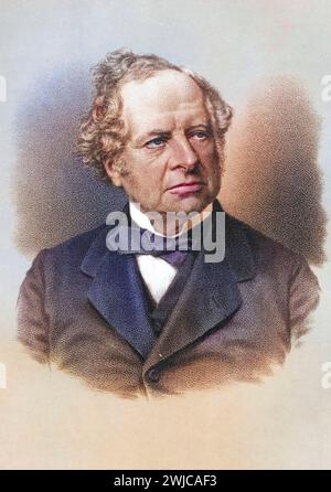 Granville, George Leveson-Gower, 2. Graf Granville, 1815-1891. Staatssekretär für die Kolonien, Historisch, digital restaurierte Reproduktion von einer Foto Stock