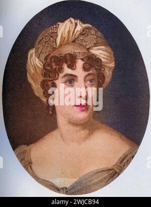 Anne-Louise-Germaine Baronin von Stael-Holstein bzw. Madame de Stael, geborene Necker geb. 22 aprile 1766 a Parigi Gest. 14) Juli 1817 ebendort, guerra e Foto Stock