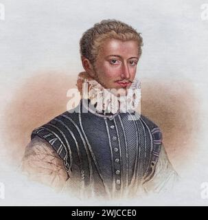 Henri de Guise, Henri I. von Lothringen, 3. Duc de Guise, 1550-1588. Französischer Politiker, Soldat und Führer der römisch-katholischen Partei, Histo Foto Stock