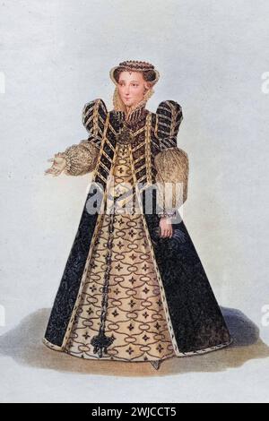 Caterina Maria Romula de Medici, Caterina de Medicis, deutsch Katharina von Medici, geb. 13. Aprile 1519 a Florenz Gest. 5 gennaio 1589 nella guerra di Blois Foto Stock
