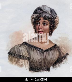 Anne-Louise-Germaine Baronin von Stael-Holstein bzw. Madame de Stael sta:l , geborene Necker geb. 22 aprile 1766 a Parigi Gest. 14) Juli 1817 ebendort Foto Stock