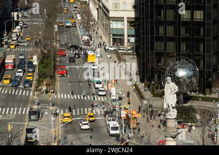 Columbus Circle, NYC Foto Stock